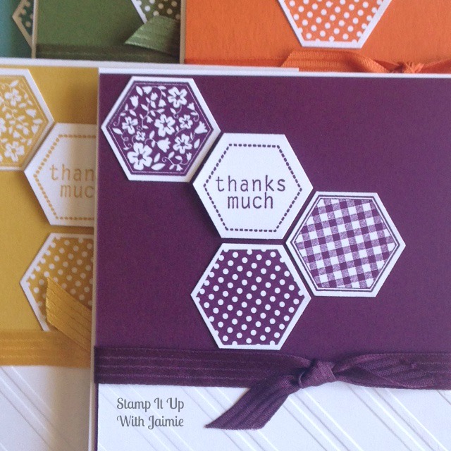 Hexagon Thanks - Stampin Up - Stamp It Up With Jaimie
