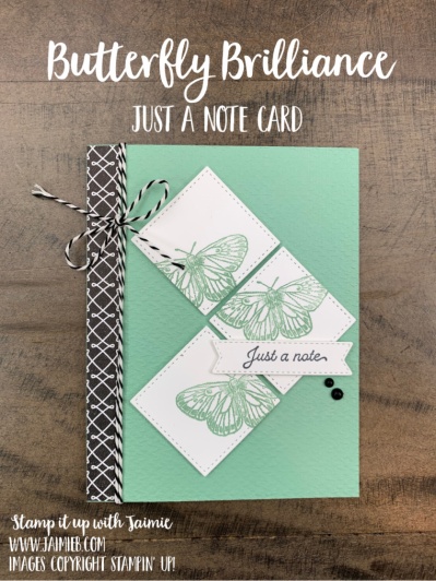 Stampin Up Butterfly Brilliance Card and Video