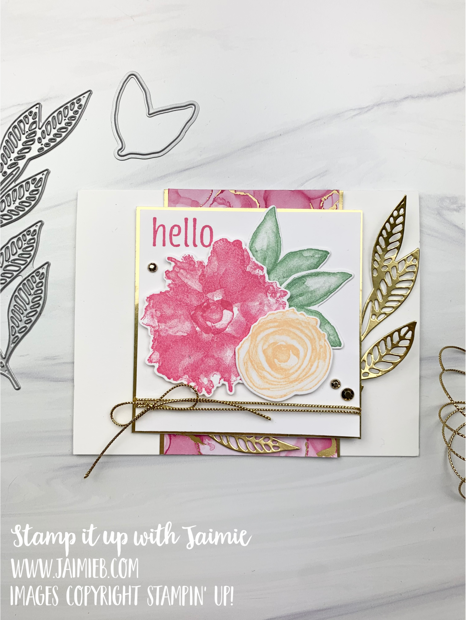 Stampin’ Up! Artistically Inked Hello Card