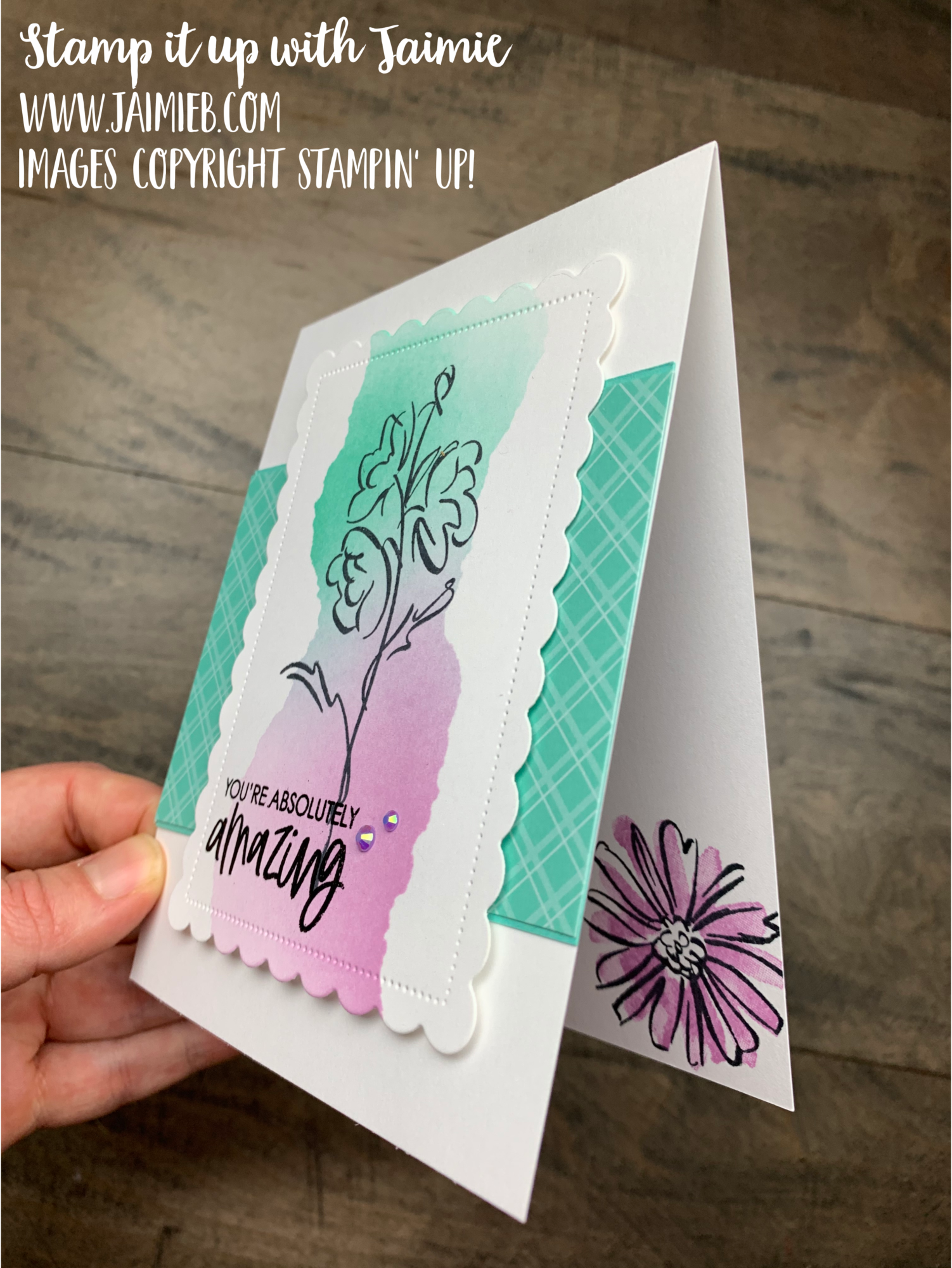 Stampin Up Color & Contour Amazing Card