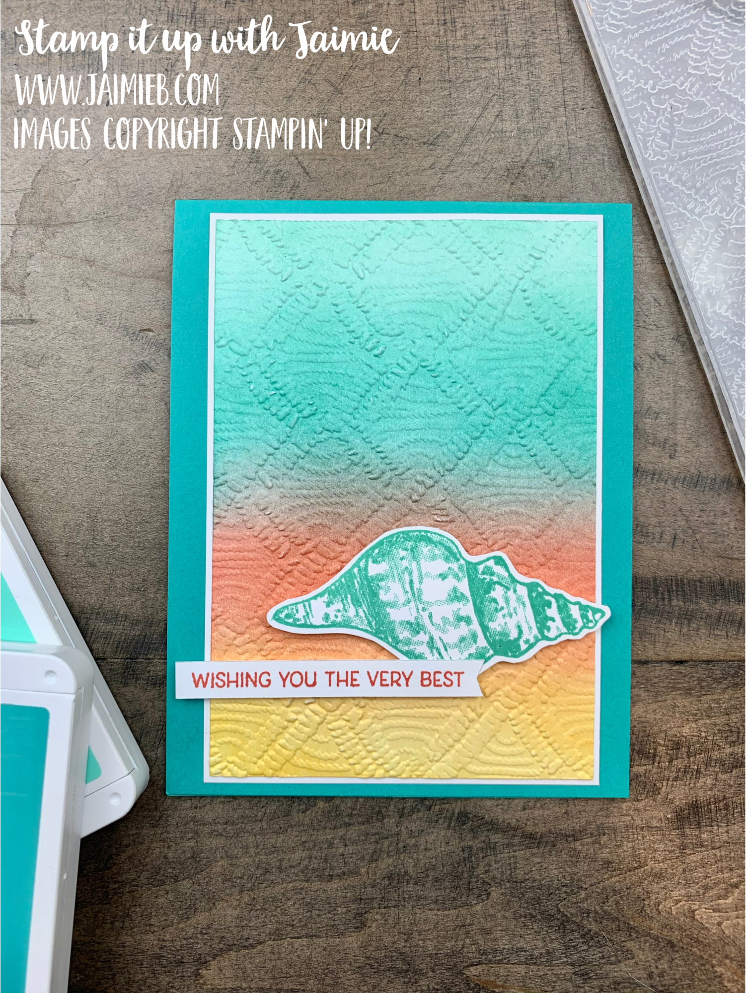 Stampin Up Friends are Like Seashells Congrats Card