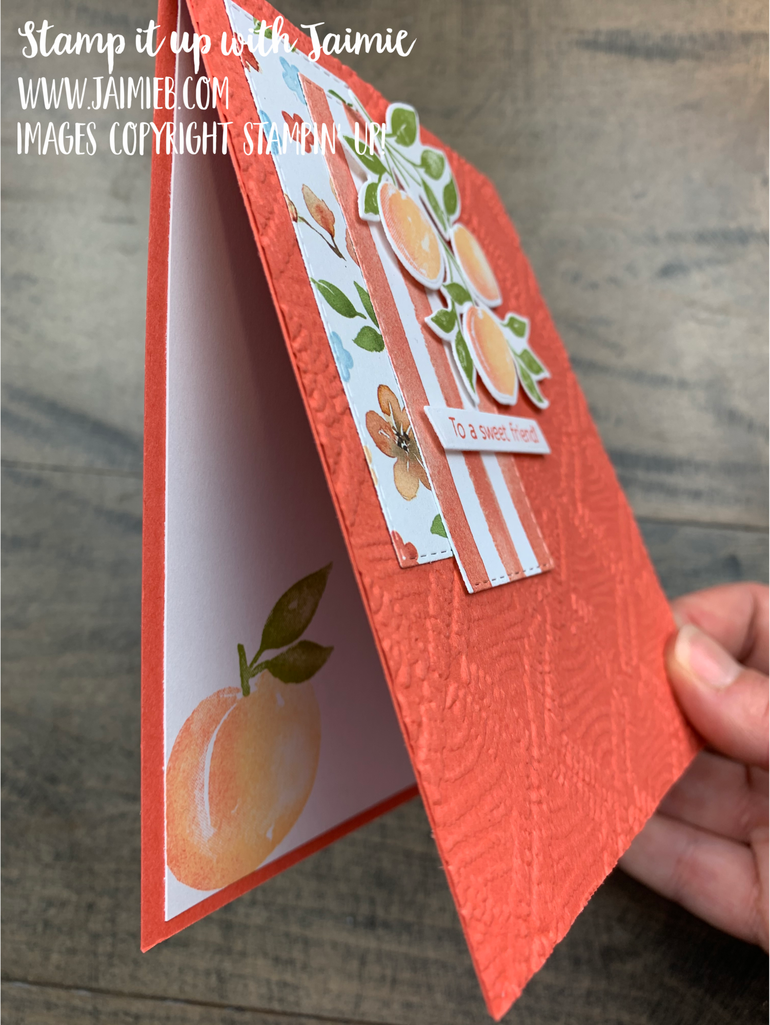 Stampin Up Sweet as a Peach Card
