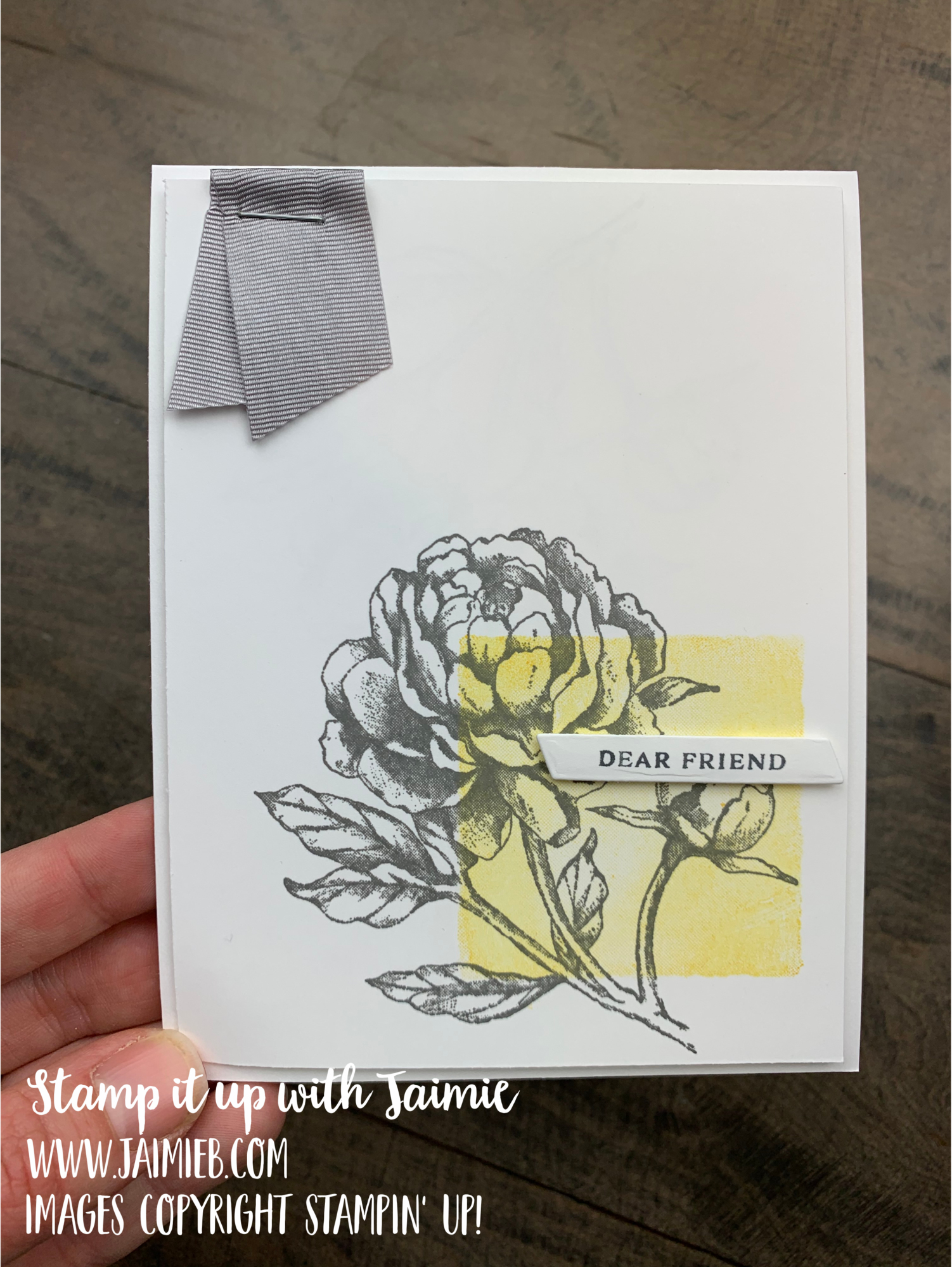 Stampin Up Watercolor Shapes Friendship Card