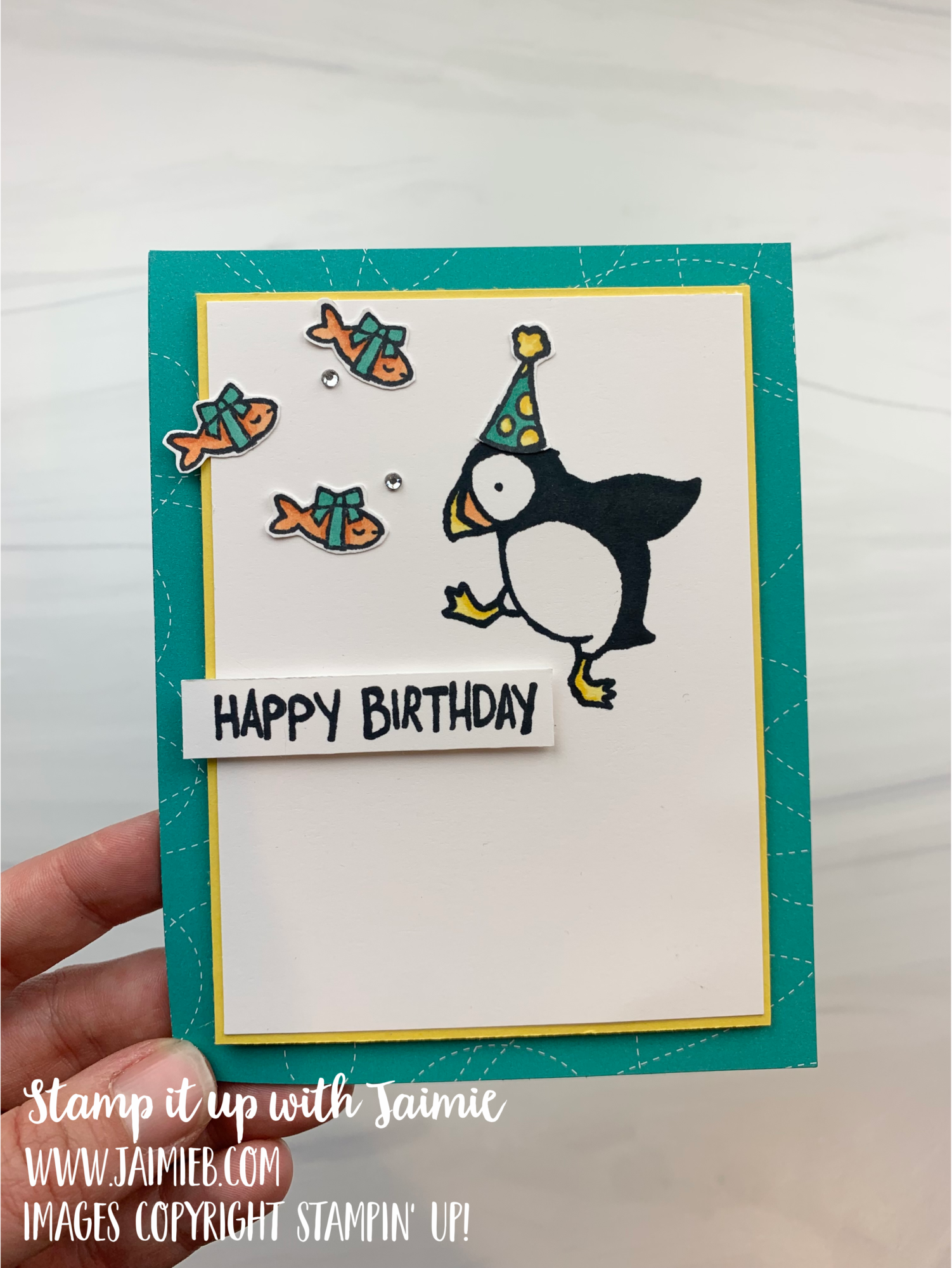 Stampin’ Up! Party Puffins Birthday Card