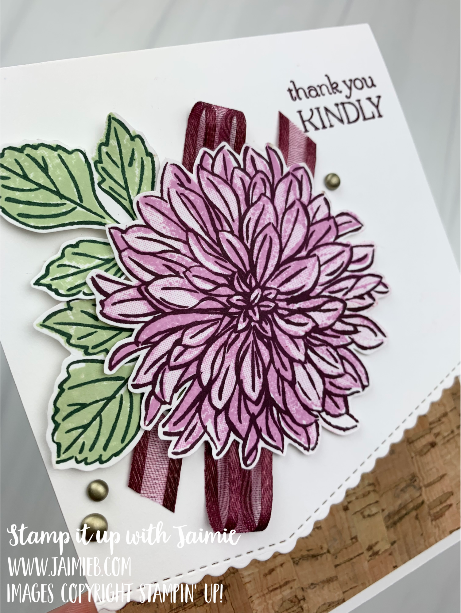 Stampin' Up! Delicate Dahlias Thank You Card