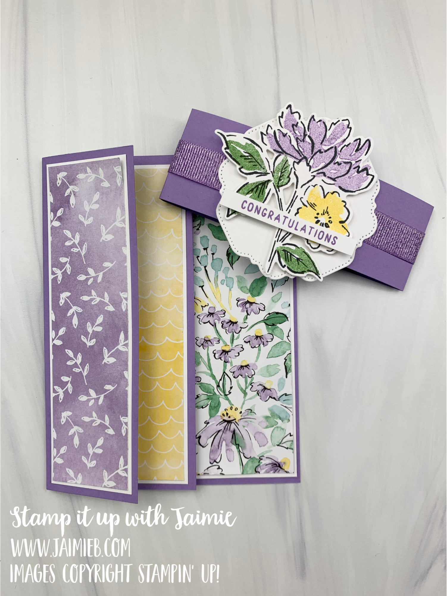 Stampin’ Up! Hand-Penned Petals Book Fold Card