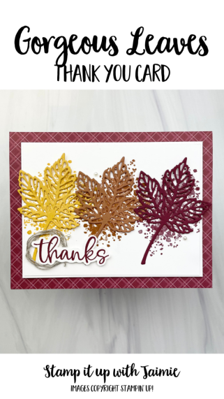Stampin' Up! Gorgeous Leaves Thank You Card